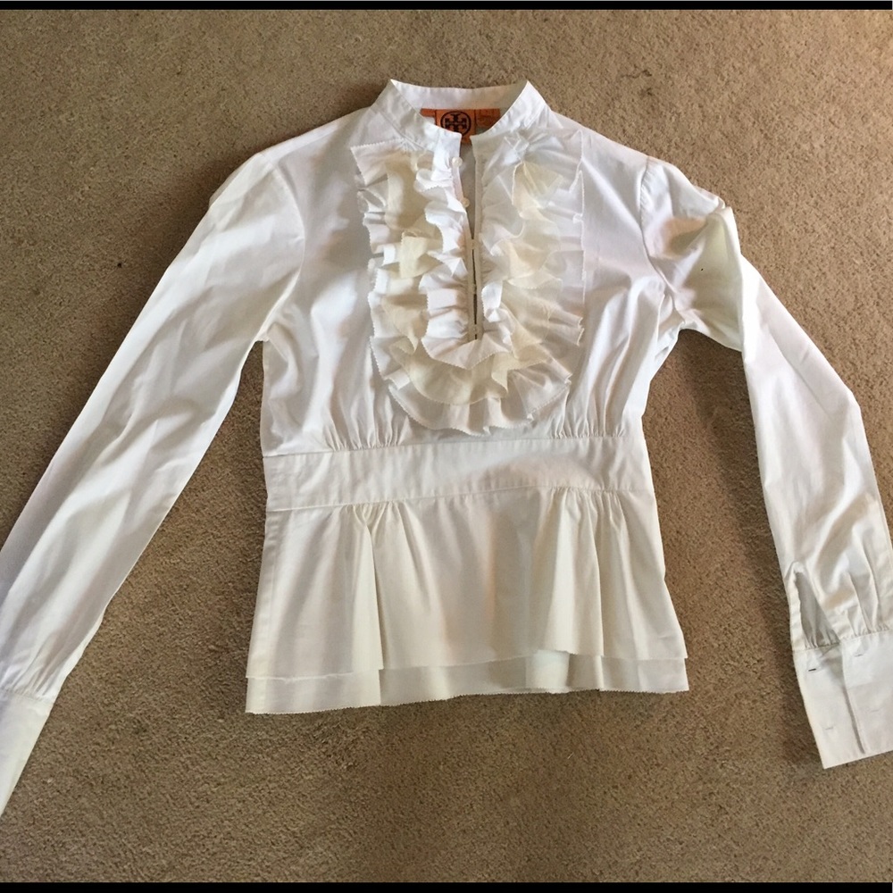 💢Tory Butch tailored white shirt💢