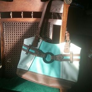 Born, BOC hand bag cream, turquoise and brown