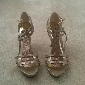Metallic bronze sandal