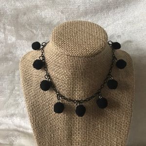 all black Pom Pom chain