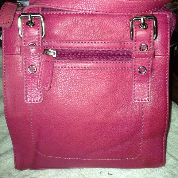 Fossil Pink Leather Satchel Small (DD) - Picture 2 of 8