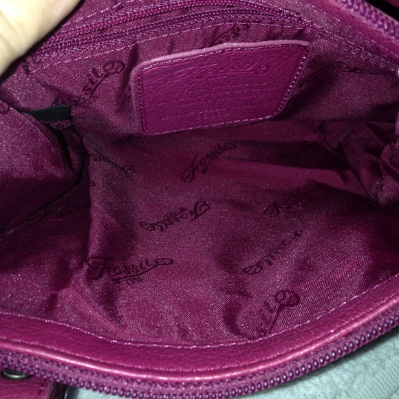 Fossil Pink Leather Satchel Small (DD) - Picture 7 of 8