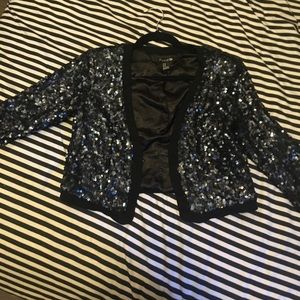sequin cropped blazer