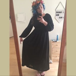 Vintage Black Maxi Dress (it's Stevie Nicks AF)