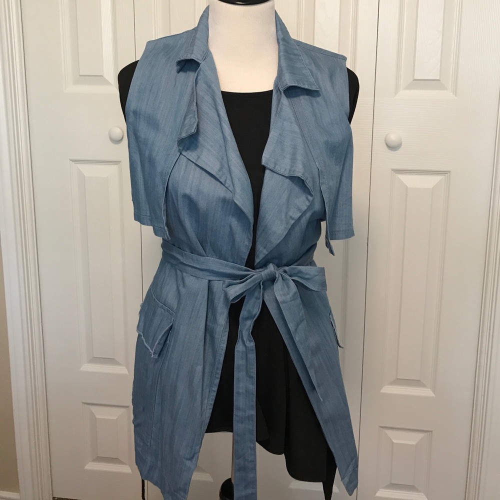 BRAND NEW. Chambray coat.