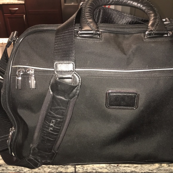 49 off Tumi Handbags Leather and canvas Tumi duffel bag from Shelley's closet on Poshmark