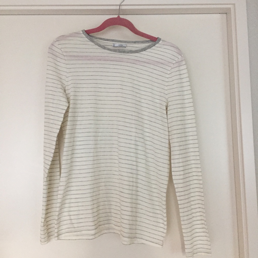 Vince long sleeved striped tee