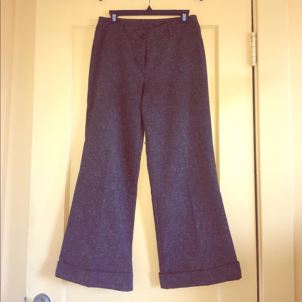Marled Wool Palazzo Pants