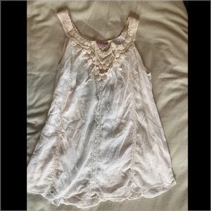 Calypso St Barth White Gauze Tank Top