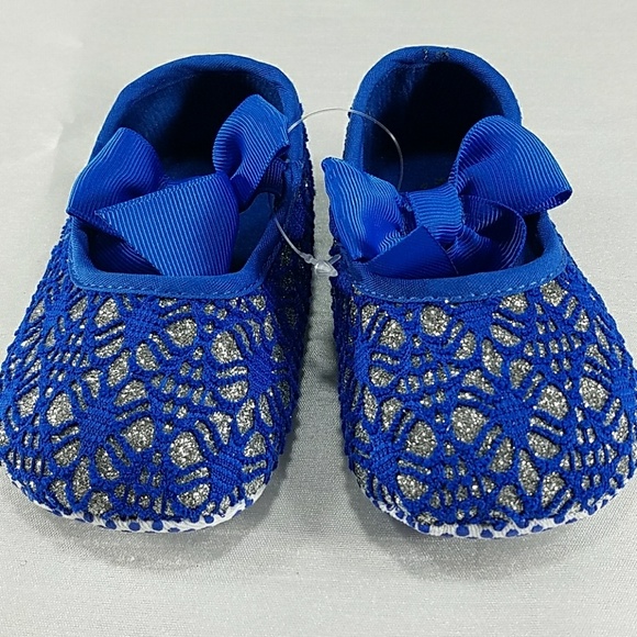 Other - Silver and Blue Soft bottom infants shoes. Kids