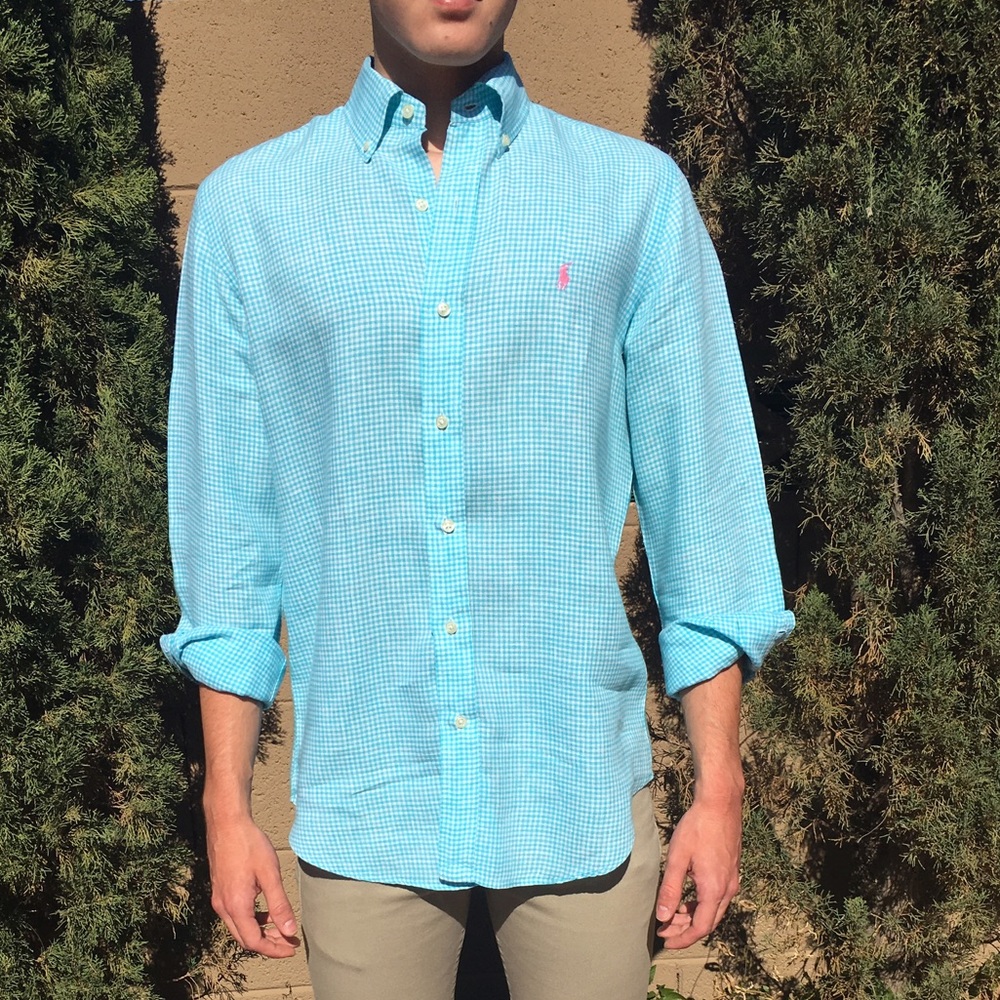 RALPH  LAUREN AMAZING SPRING LINEN SHIRT