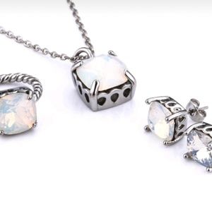 Jewelry set stanless steel white