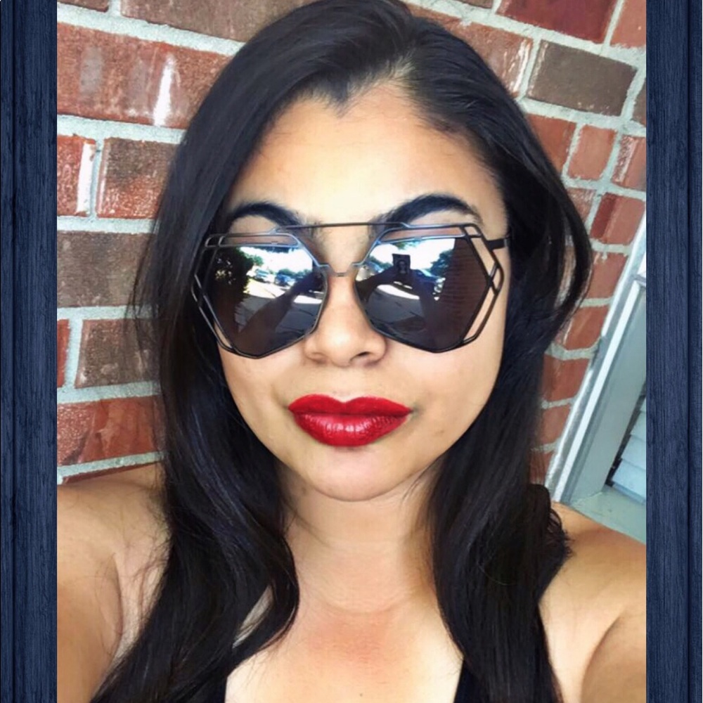 "Black Diamond" Futuristic Geo Aviators - Picture 3 of 4