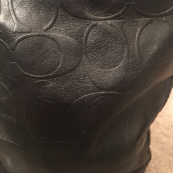 Coach Boots Black Leather Zipper Trim - Picture 4 of 4