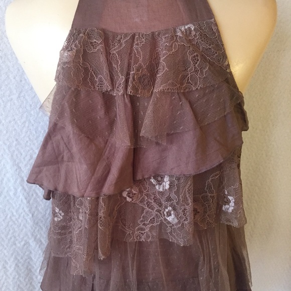 Ann Taylor Loft Mauve Tiered Lace Sleeveless Top - Picture 6 of 6
