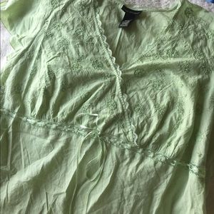Lane Bryant Mint Green Embroidered & Beaded 18/20