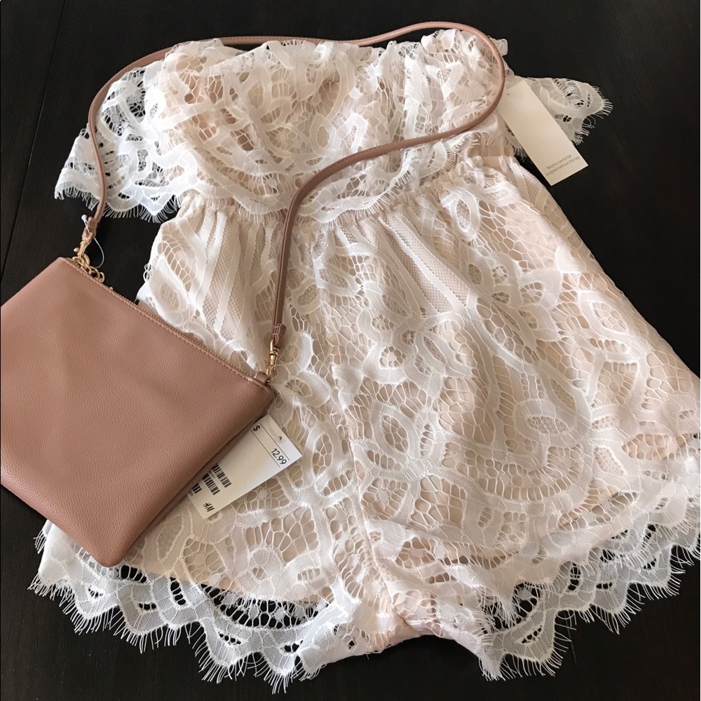 Romper & cross body bag, NWT.  Cute for summer!!