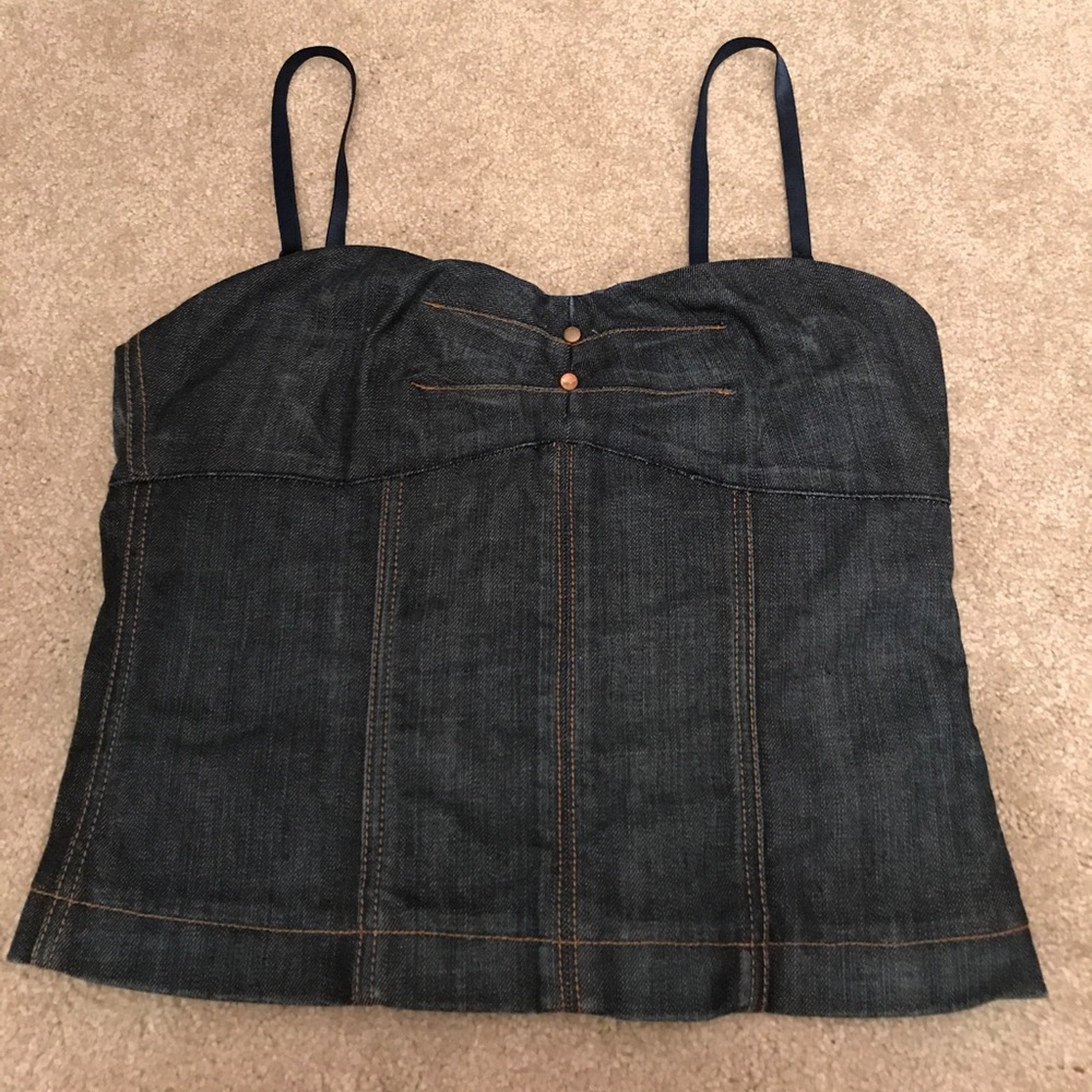Bebe Denim Top - Picture 2 of 7