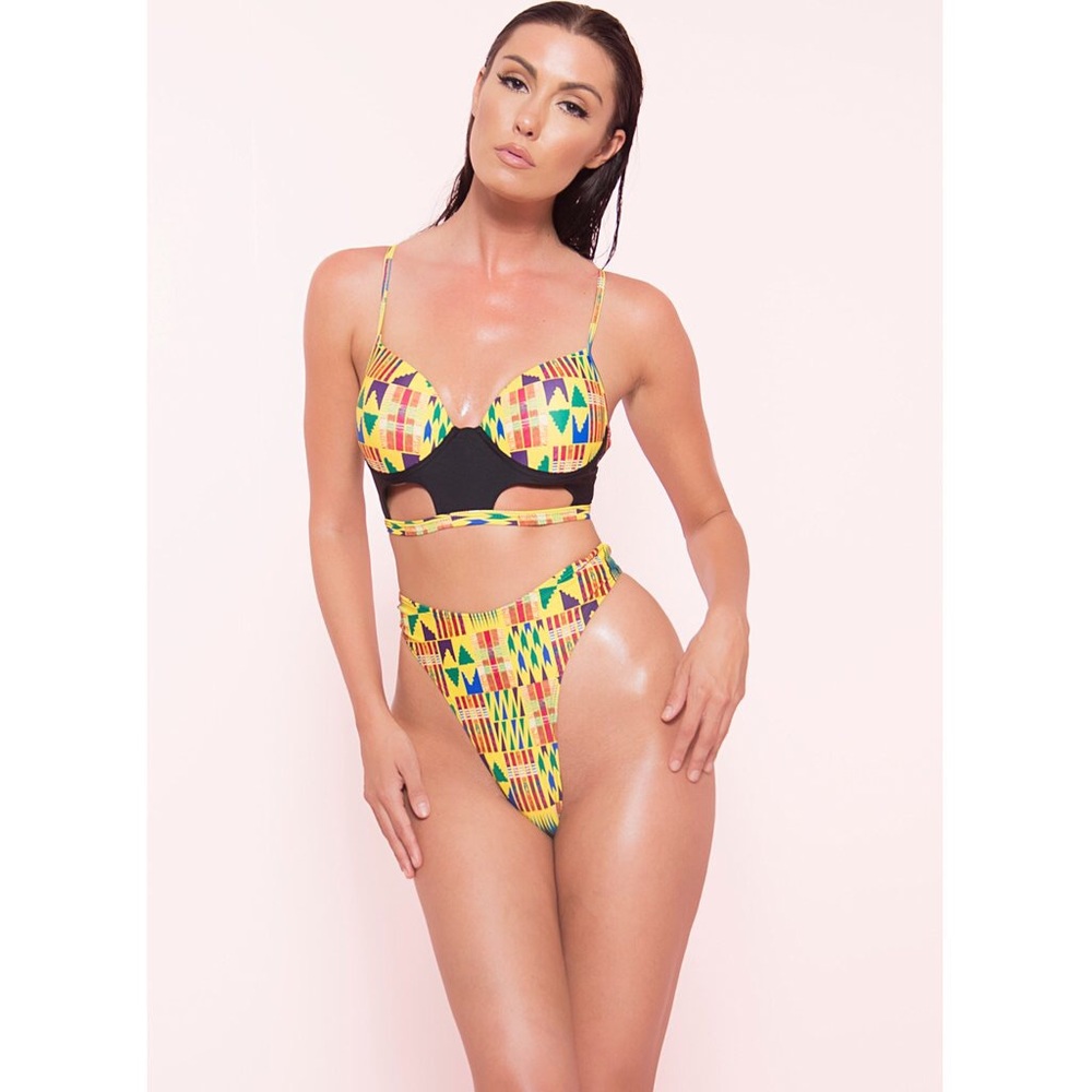 High Waisted Tribal Print Bikini