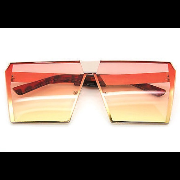 "Athena" Oversized Square Aviators - Picture 2 of 4