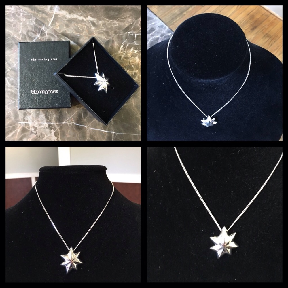 Silver Bloomingdales Caring Star Necklace/Brooch