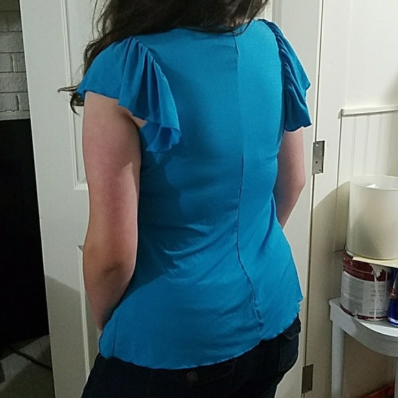 Ruffle Short Sleeve Blouse - Picture 2 of 2