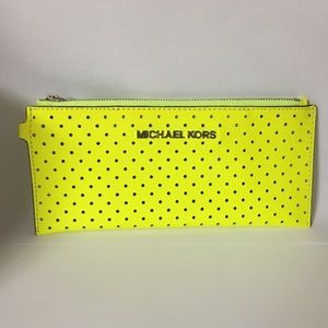 Micheal Kors Neon Yellow Wristlet