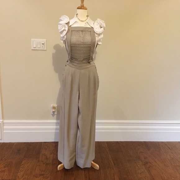Palazzo overalls with beautiful mesh detail - Picture 1 of 1
