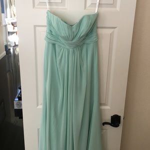 Mint bridesmaid gown