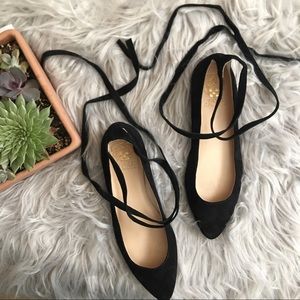 Vince Camuto Shoes - Vince Camuto Black Suede 'Bevian' Flats Vince Camuto Shoes - Vince Camuto Black Suede 'Bevian' Flats