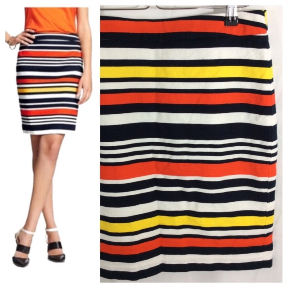 Banana Republic Striped Pencil Skirt