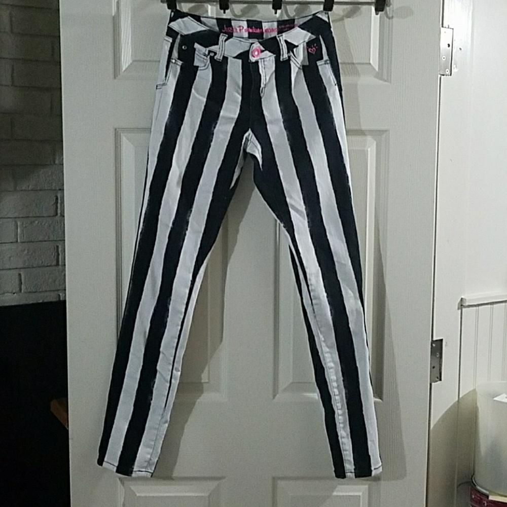 Justice Striped Jeans
