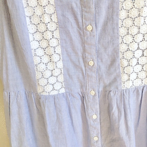 ModCloth Tops - Stripe & Lace Top ModCloth Tops - Stripe & Lace Top