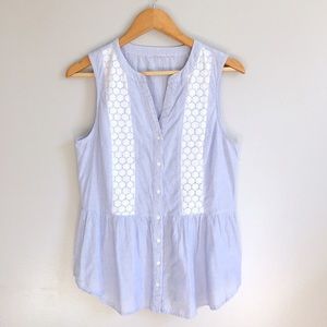 ModCloth Tops - Stripe & Lace Top ModCloth Tops - Stripe & Lace Top