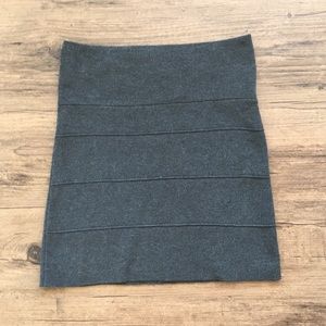 Charcoal Grey Bandage Mini Skirt