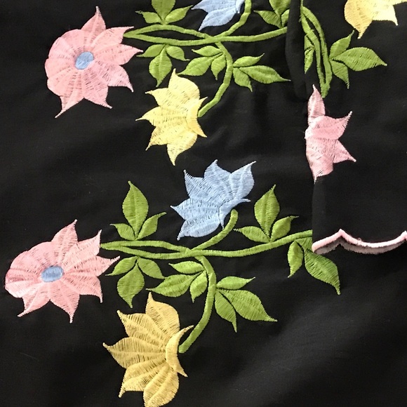 Vintage Black Floral Muu Muu - Picture 3 of 8