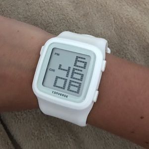 White Converse Digital Scoreboard Watch