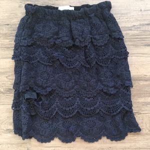 Urban Outfitters Black Lace Skirt