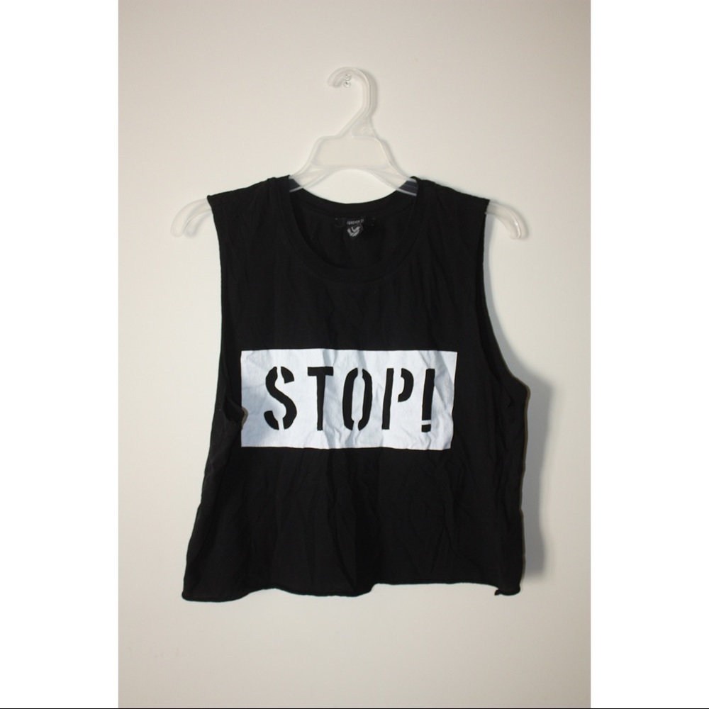 Black crop top