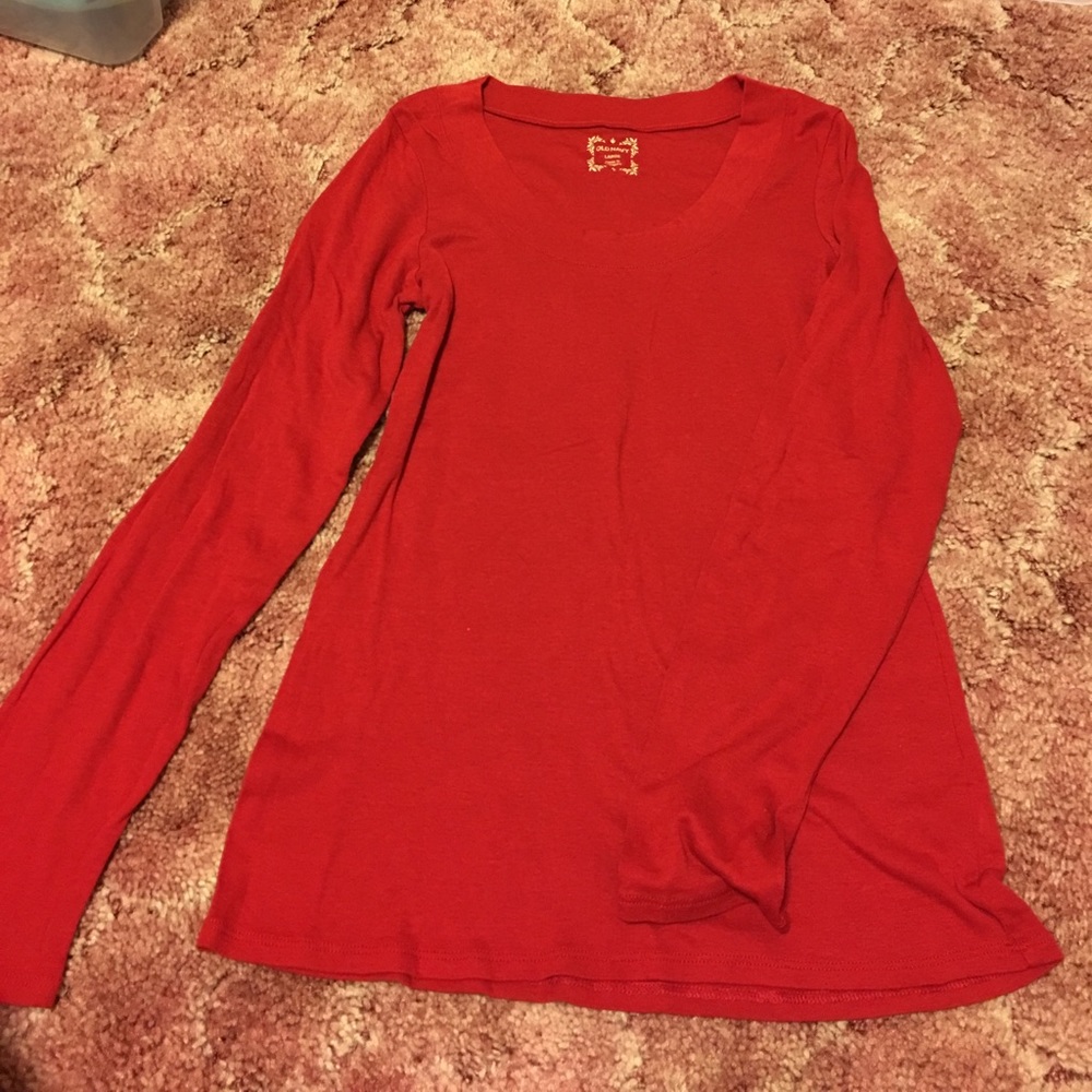 Red long sleeve shirt