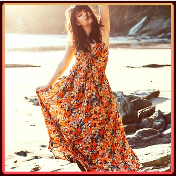 NWOT Free People Mulberry maxi dress - Picture 2 of 8