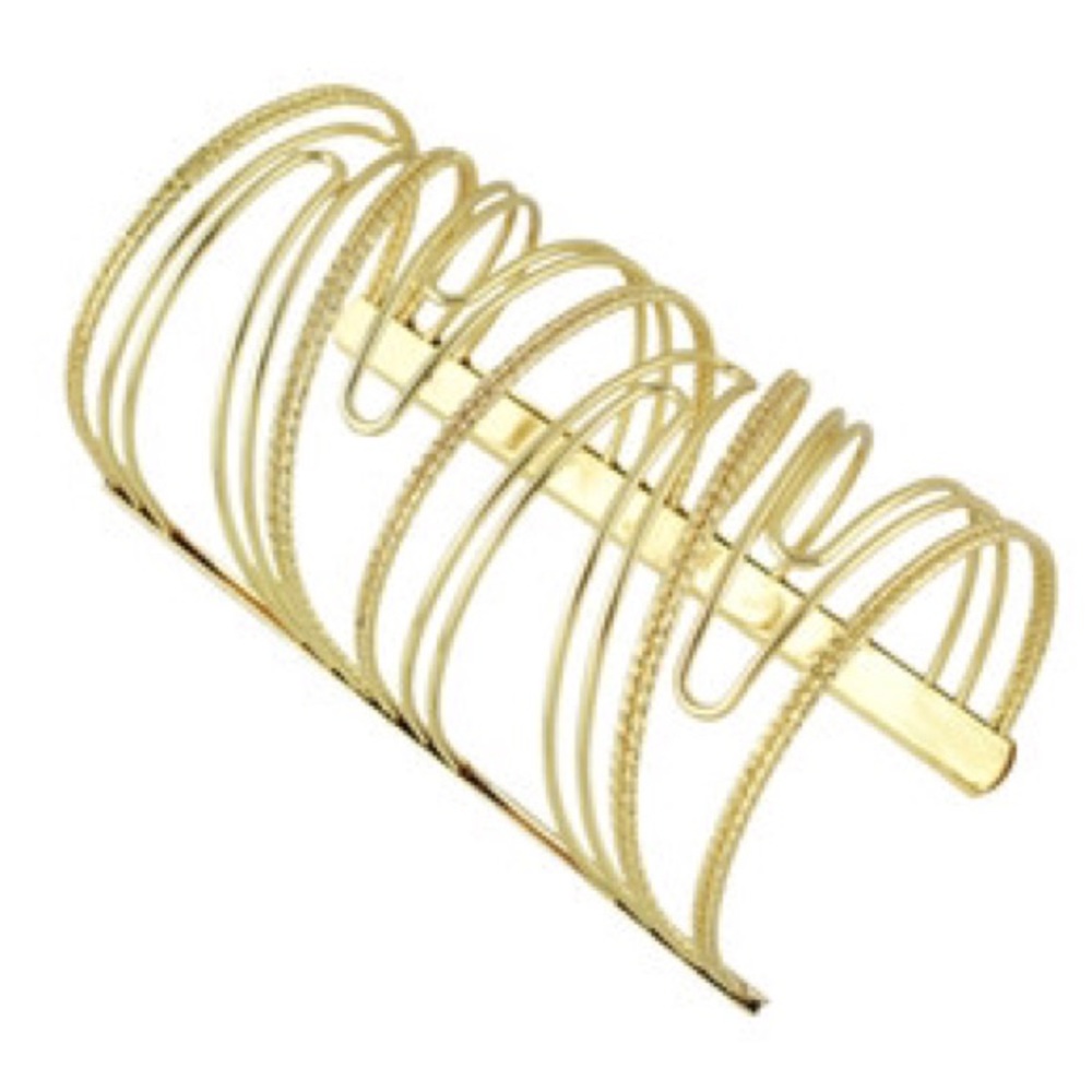 Gold Wide Arm Bracelet