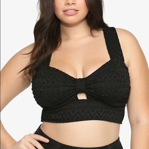 Torrid Geo Print Bow Bikini Top; Size 3