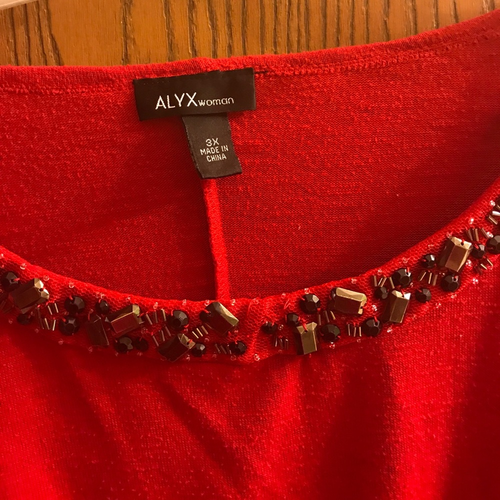 Red Sequined Top - Picture 2 of 3