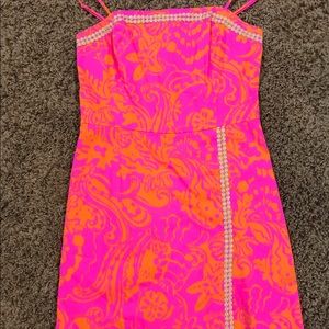 Lilly Pulitzer size 6 pink and orange tank dress