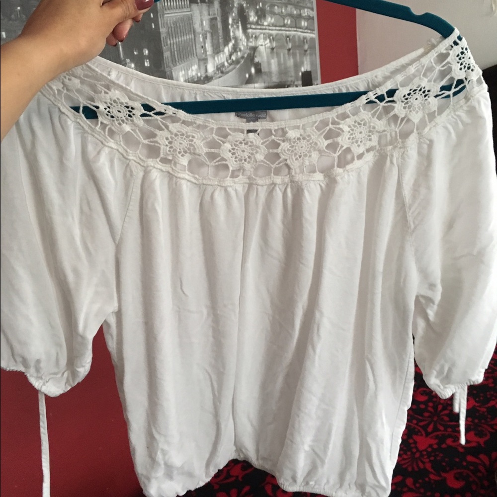White crop top