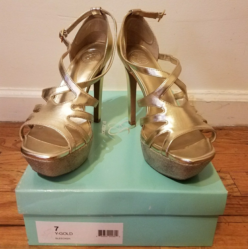 Jessica Simpson Bleecker platform sandals.