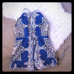 Free people blue romper