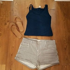 H&M pin stripe shorts