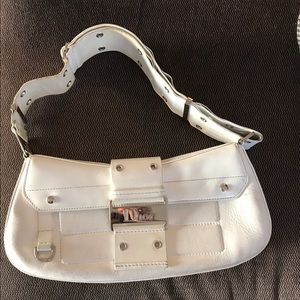 Authentic Christian Dior Columbus bag in white